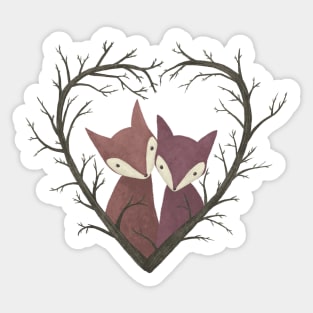 Fox love Sticker